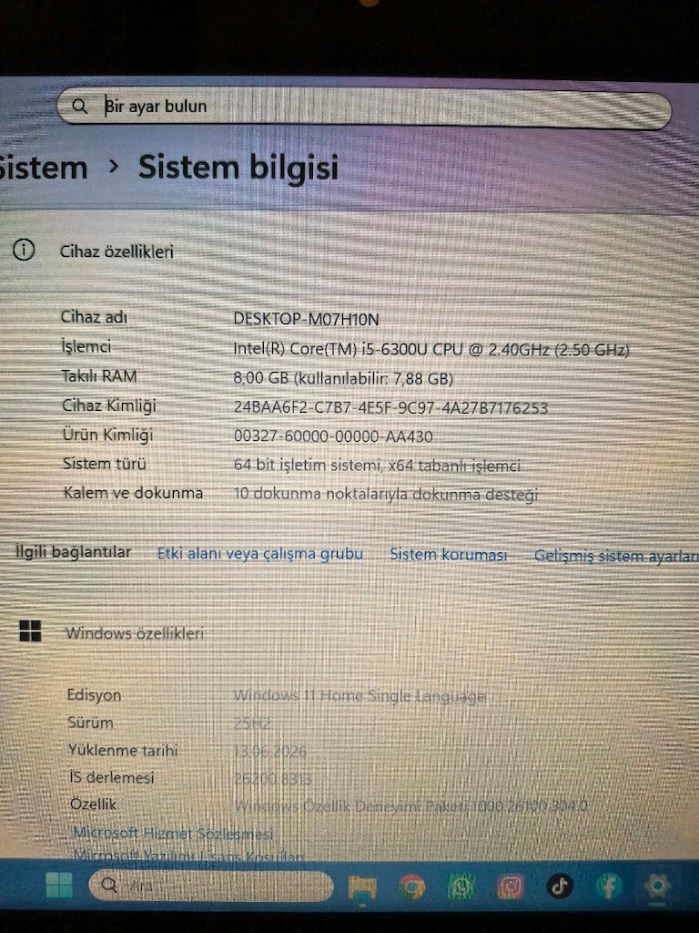 Laptop HP i5 İşlemci Dokunmatik Ekran 256GB SSD 8GB DDR4 Ram Win 11 - 6