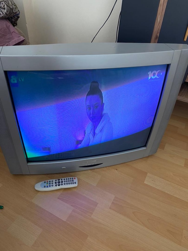 Tüplü tv televizyon 70 ekran büyük gri renk - 2