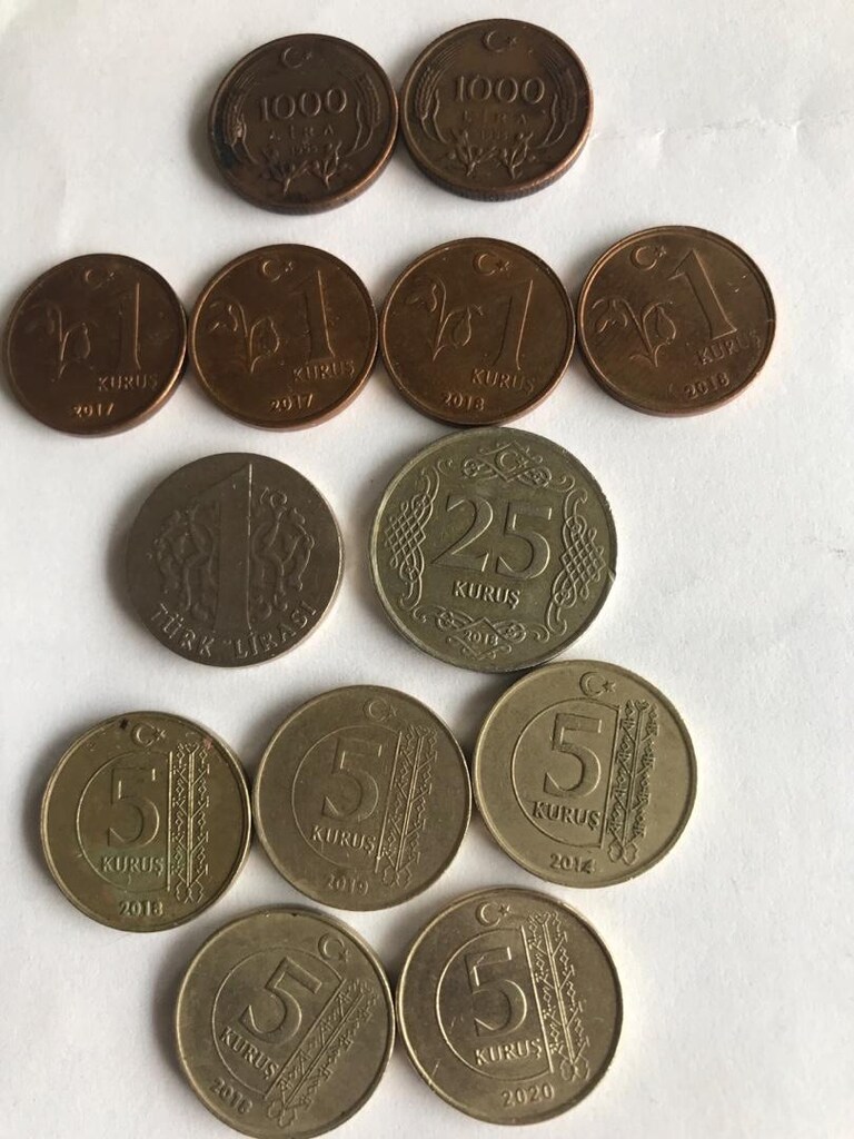 kolleksiyonluk eski madeni paralar liralar kuruşlar - 2