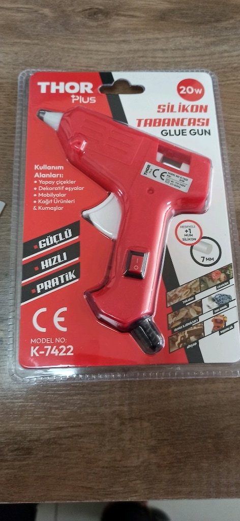 20 Watt sıcak silikon tabancası, 10 adet 15cm çubuk silikon - 4