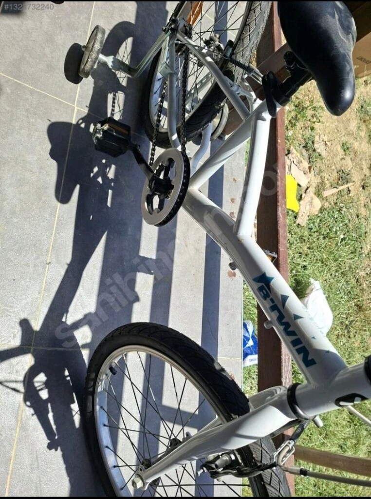 Btwin Original 100 20 jant tek vites beyaz çocuk bisikleti - 2