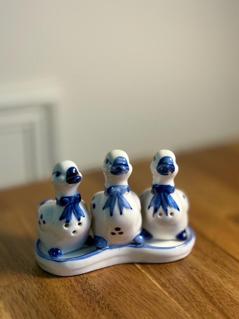 Vintage Ördek Figürlü Tuzluk-Biberlik - 5
