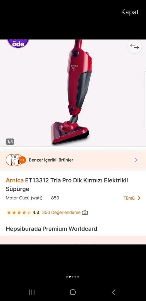 arnika trio pro dik süpürge - 3