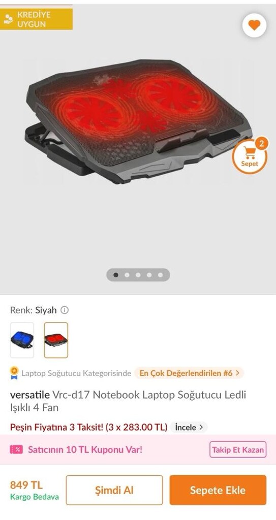 Versatile Vrc-17 Notebook Soğutucu Ledli - 3