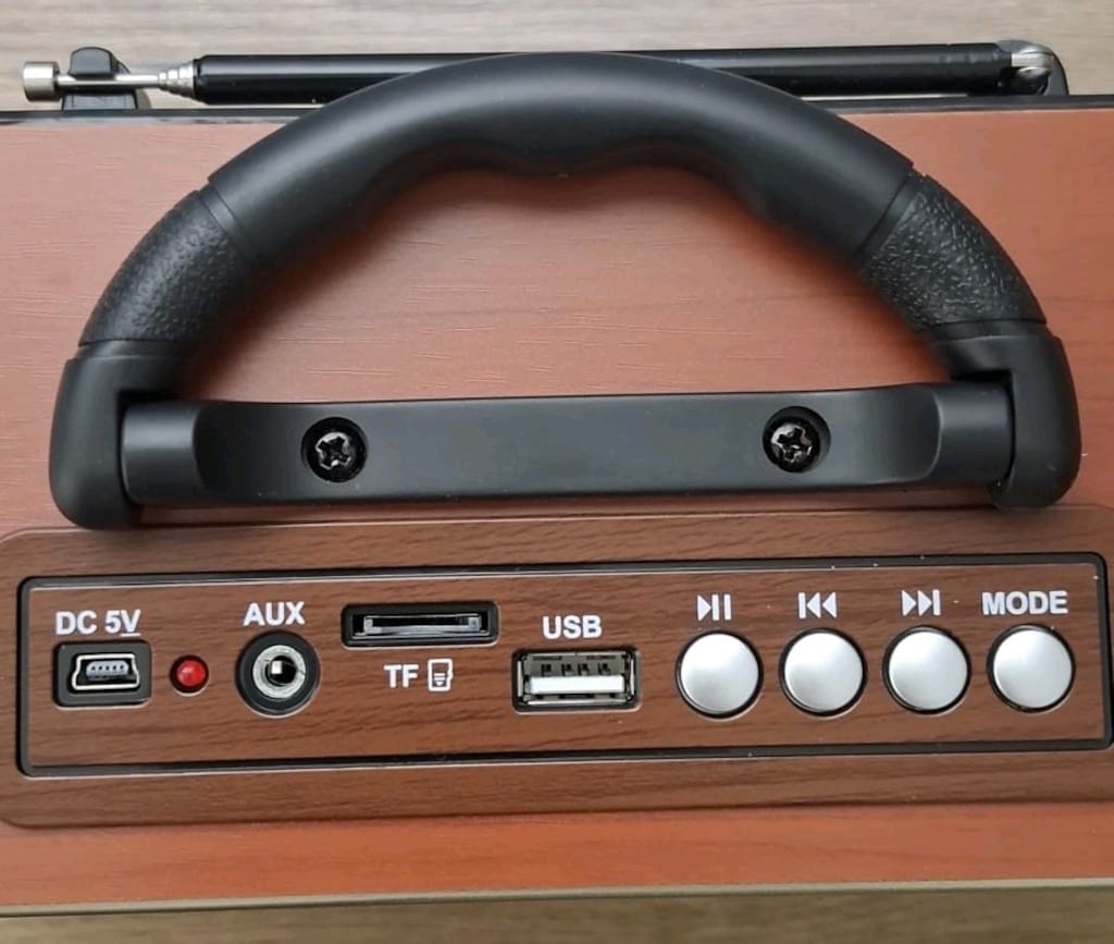 CARBOON M-112BT Nostaljik Bluetooth Radyo – Kutulu, Kumandalı, Hiç Kul - 4