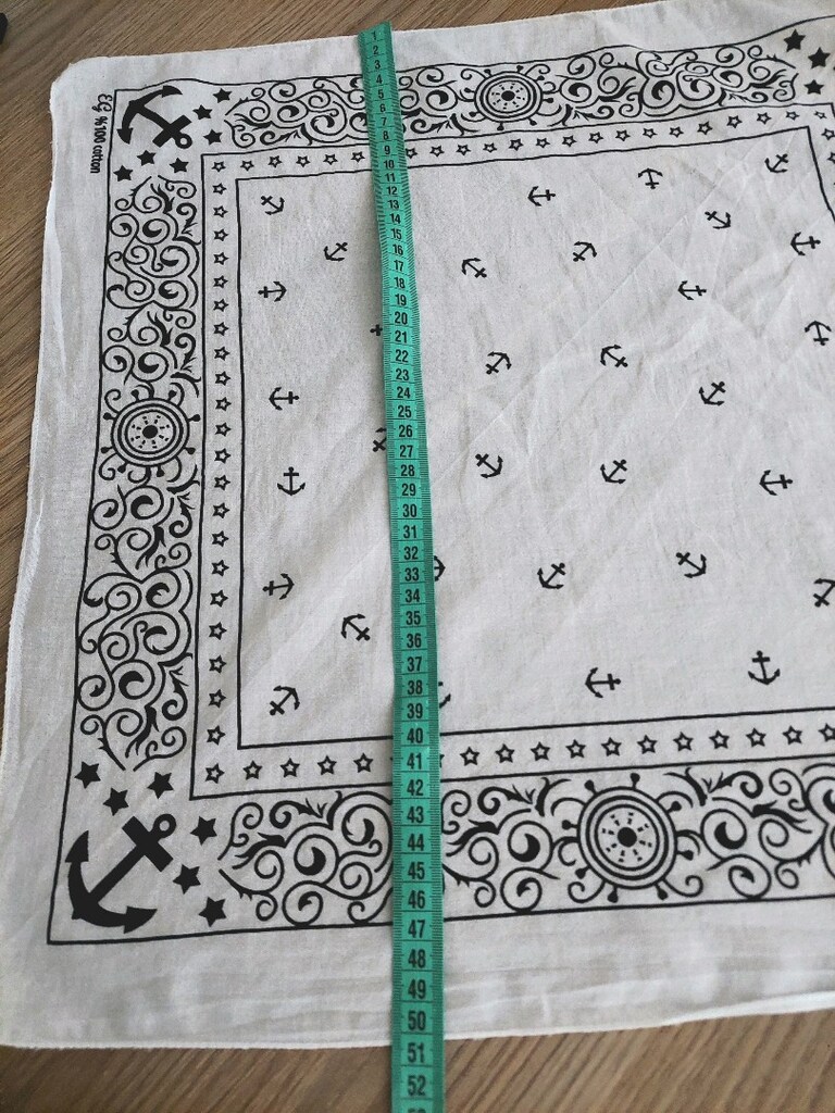 Beyaz Çapa Desenli unisex Bandana&Fular - 7