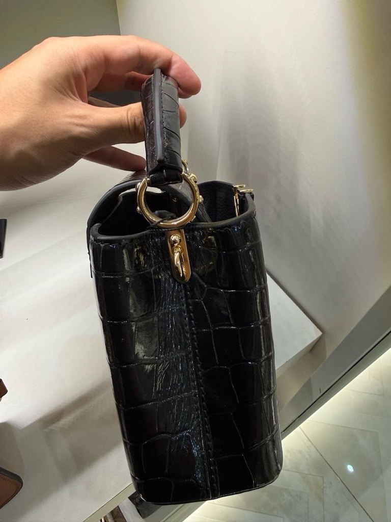 Louis Vuitton Capucines Mini Siyah Çanta - 3