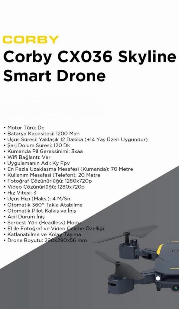 Corby Drones CX036 Skyline Smart Drone - 3