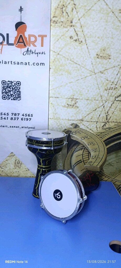 profesyonel kompozit işlemeli darbuka - 3