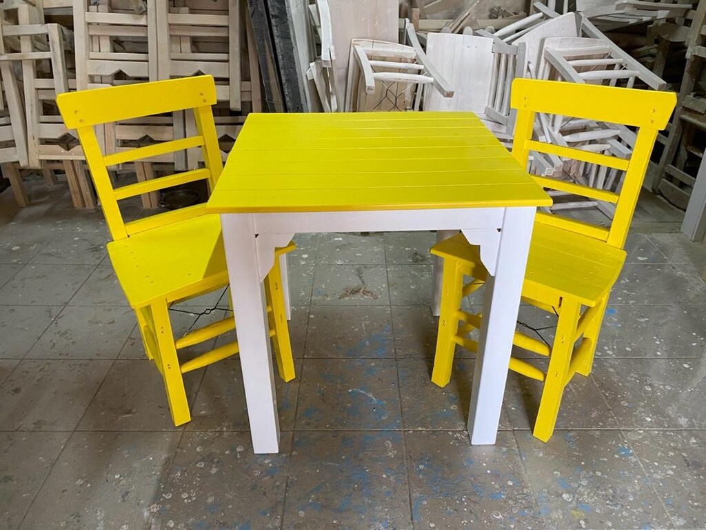 telli sandalye ahşap sandalye sarı sandalye masa imalat - 7