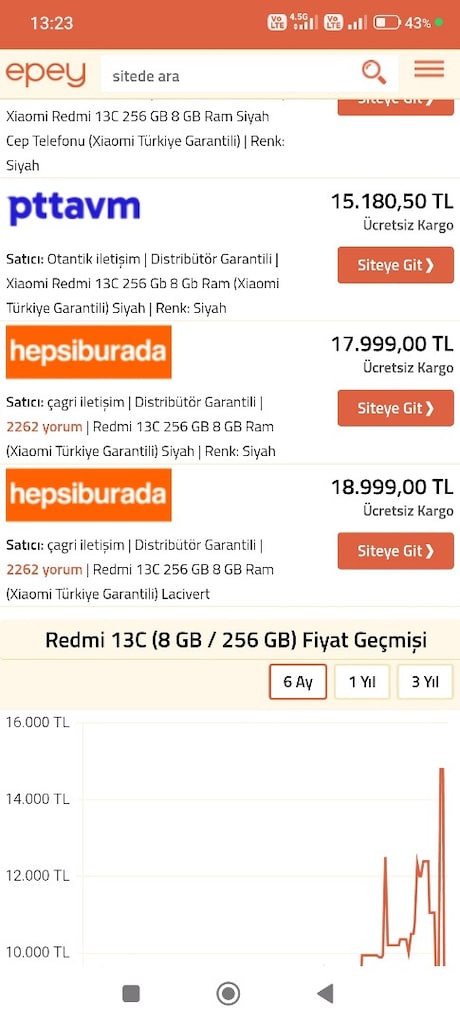 REDMİ 13C_256 GB_12 RAM_CİFT SİM. SİFİR AYARİNDS. TAKASLİ - 8