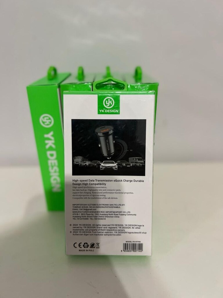 YkDesign Arac Sarj 35W PD hızlı sarj baslıgı Type-c ve usb 2 in 1 - 3