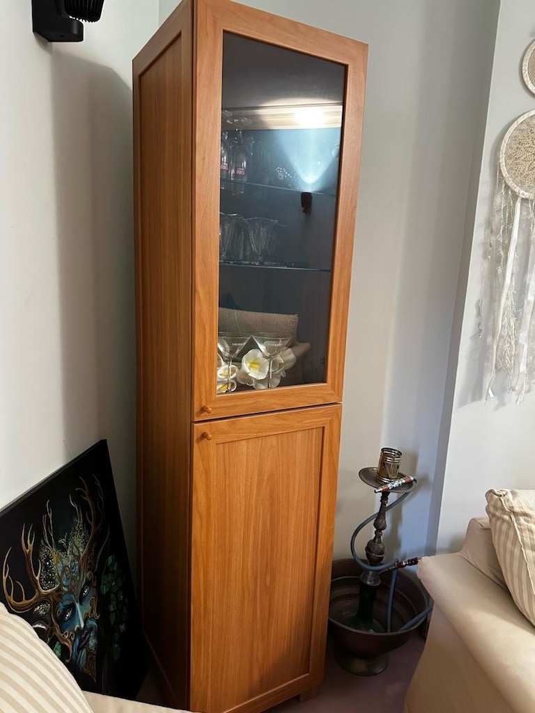 kelebek mobilya ahşap dokulu vitrin - 3