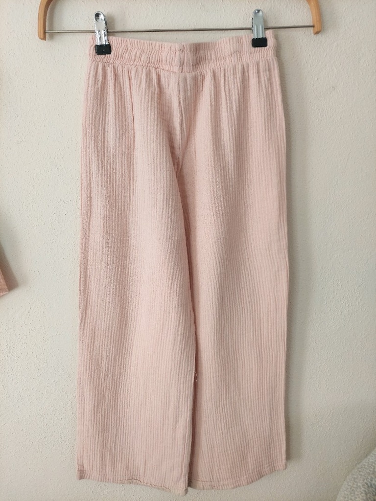 LCW müslin kumaş mat pembe İkili Takım - 9