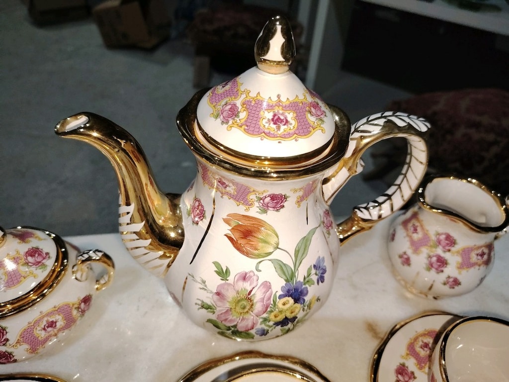 Antika porselen çay takımı - 2