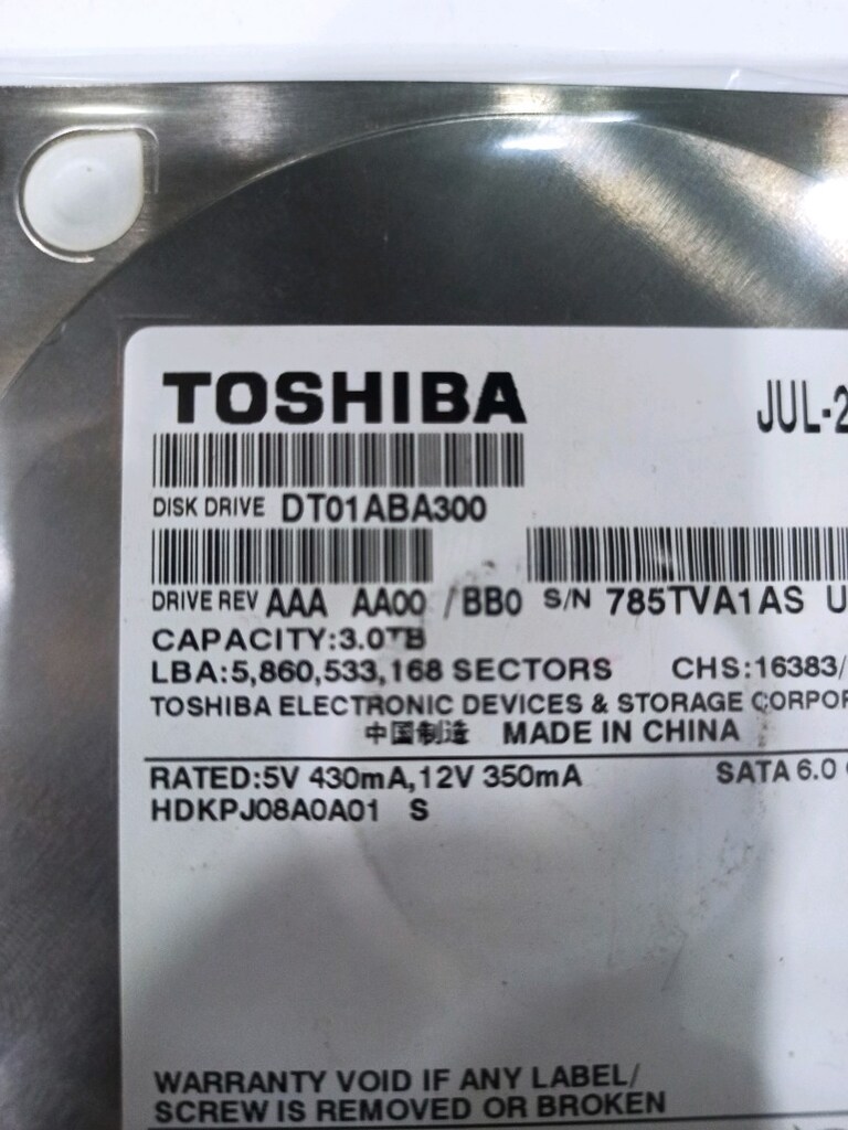 Toshiba Hard disk 3 TB 3.5 inç - 2