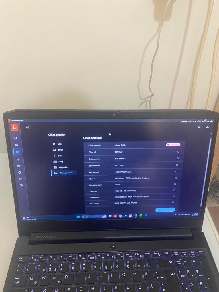 lenovo ideaped 3 full Rtx3050 Ryzen7 - 4
