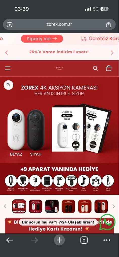 Zorex 1080p Aksiyon Kamerası - 2
