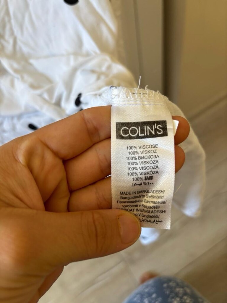 colins marka siyah puantiyeli beyaz gömlek - 5