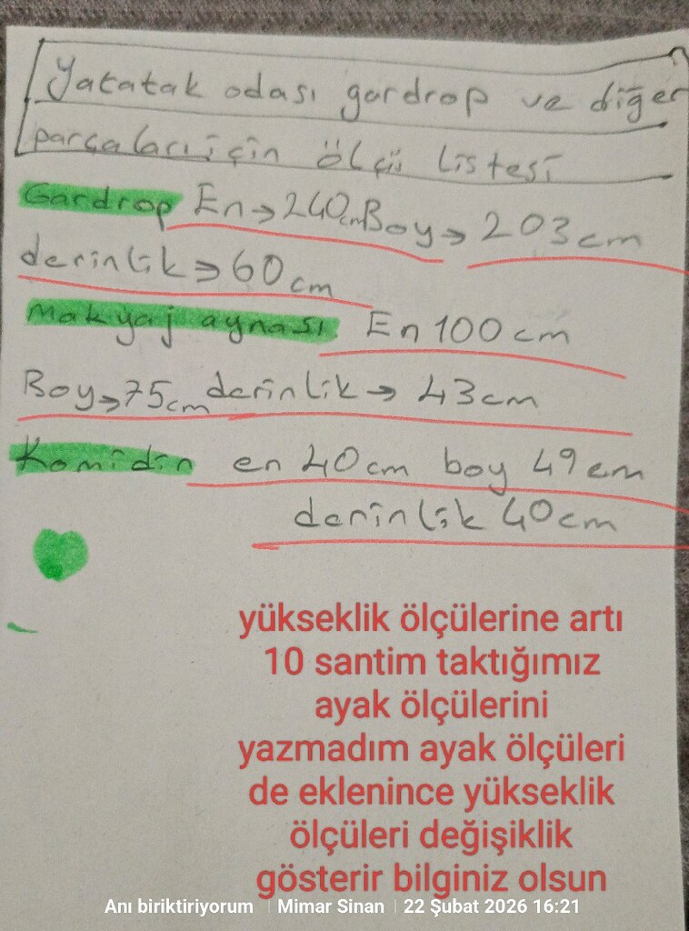 6 kapılı gardrop , aynalı makyaj masası ve komodin - 9