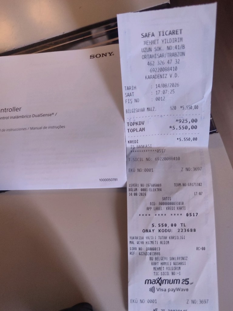 ps5 kol ve kablo oranja kutu var - 2