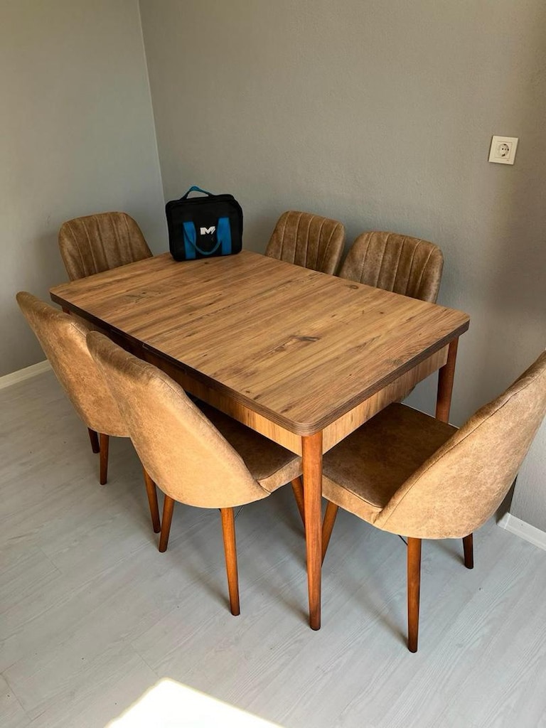***SIFIR*** UYGUN FİYATLI 6 KİŞİLİK AÇILABİLİR YEMEK MASASI - 12