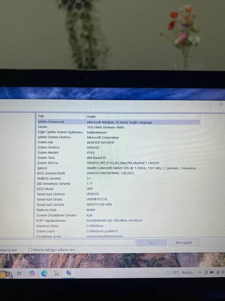 LENOVO İDEAPAD SSD'li Laptop WİNDOWS 11 - 12