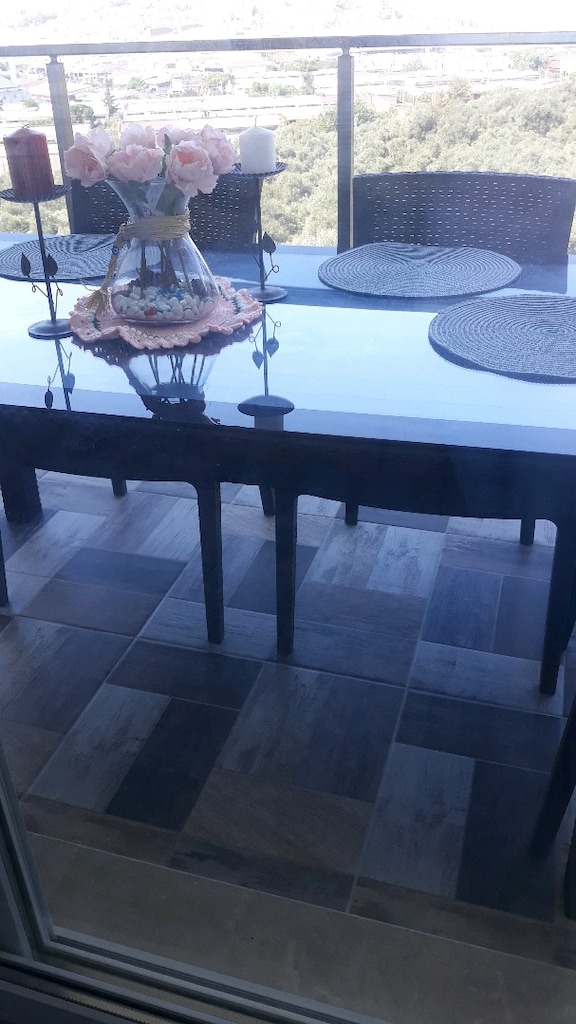 Ranttan bitter rengi 6sandalye cam li masa takimi balkon ve bahce icin - 3