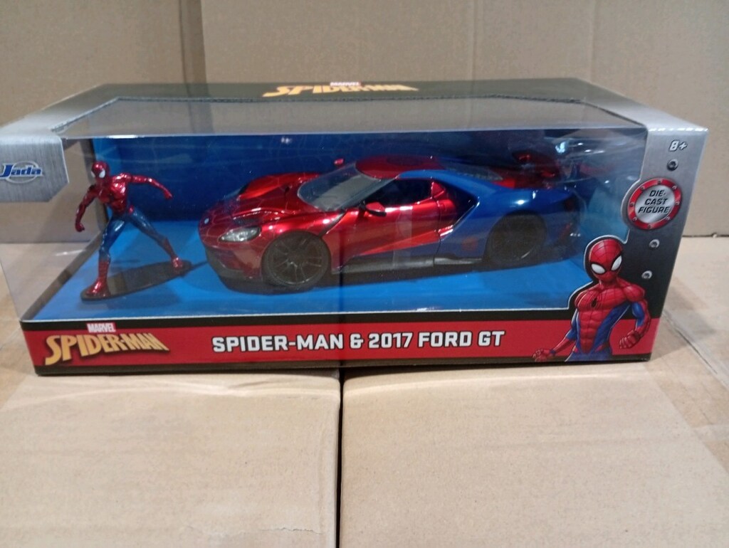 Jada, 9399725314R00, Marvel Spiderman Figürü 2017 ve Ford GT Model Ara - 2