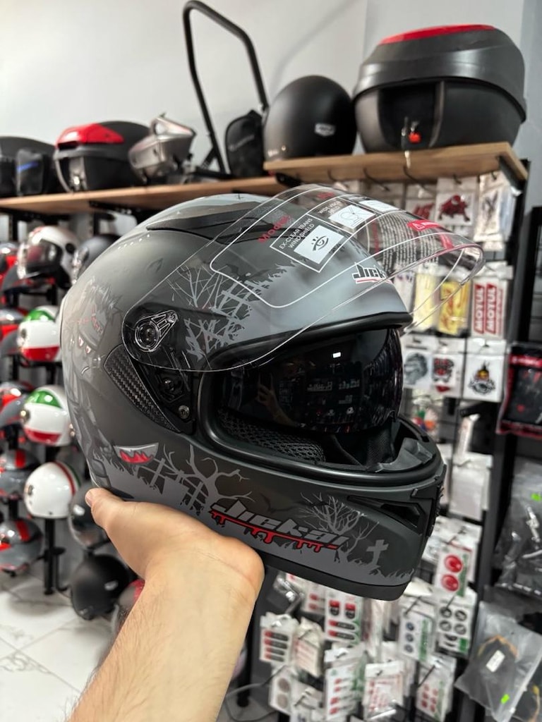 KAPALI MOTOSİKLET KASKI MAT - 7