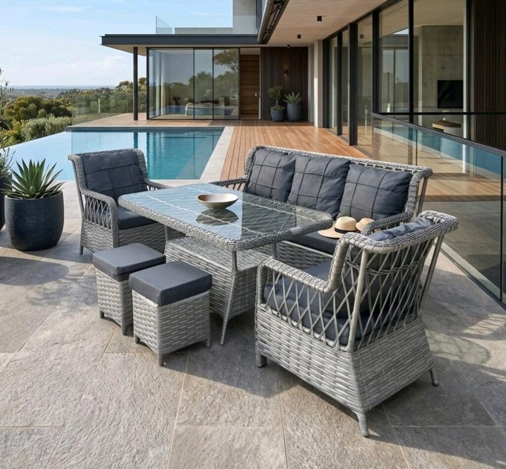 rattan bahçe balkon mobilyasi, koltuk takımı, oturma Grubu - 6