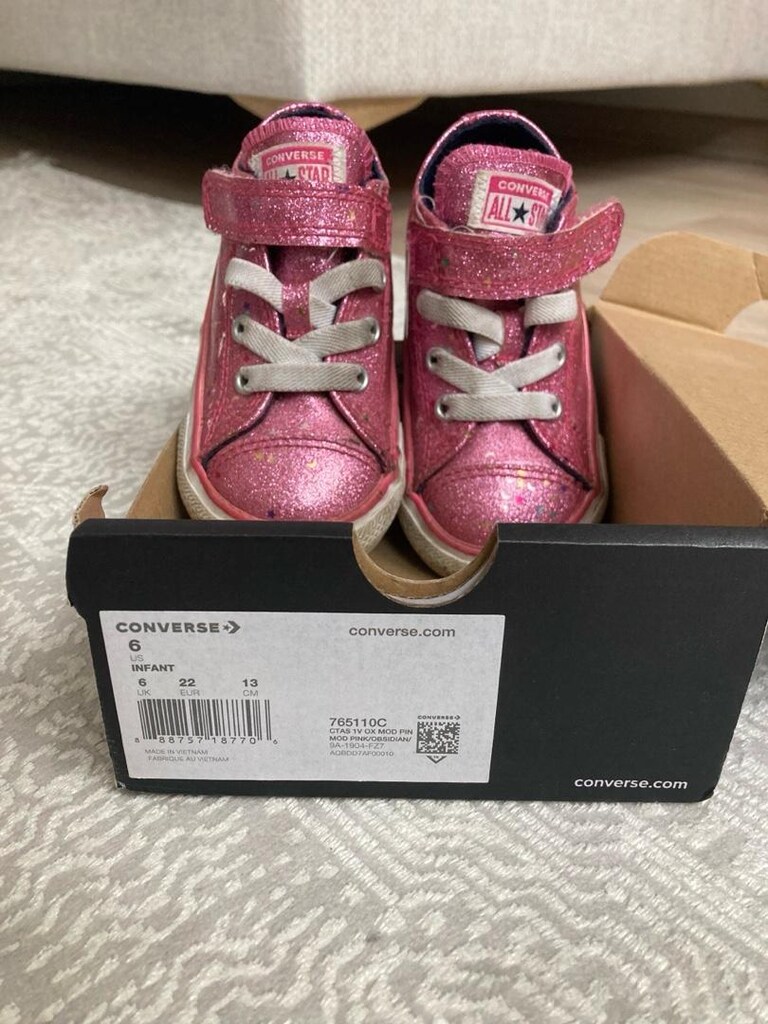 PEMBE SİMLİ BEBEK/ÇOCUK CONVERSE 22 NO - 2
