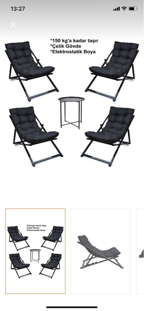 kullanılmamış bahçe balkon seti