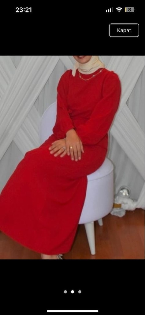 EMNORA KIRMIZI ELBİSE - 2
