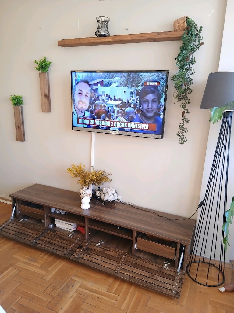 TV sehpası duvar rafı ışıklı duvar aksesuari - 7
