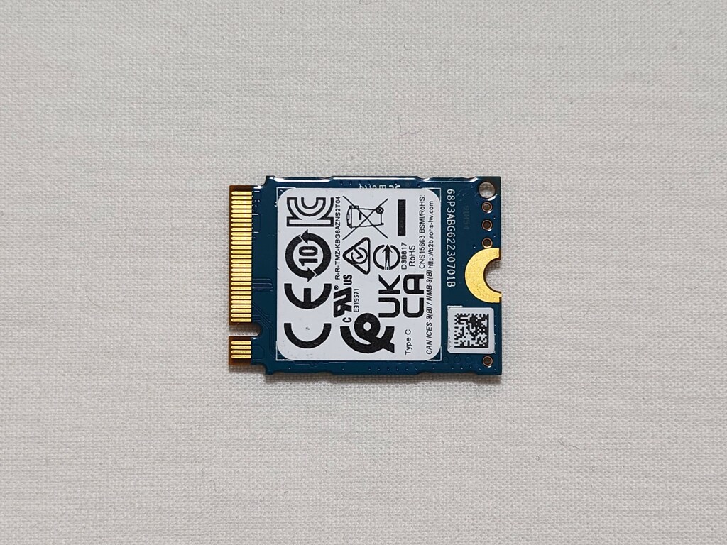 Kioxia BG6 512GB 2230 M.2 SSD - 5,000MB/s - 4,440MB/s - 2