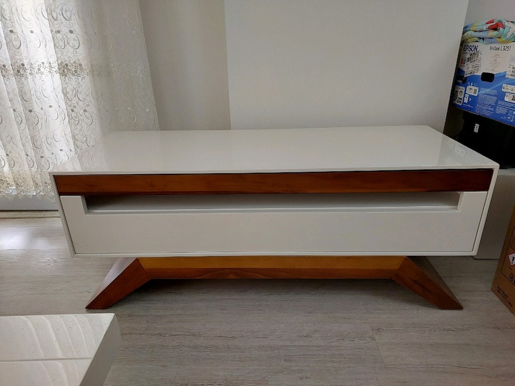 mdf lake boyalı masa 6 sandalye orta sehpa tv sehpası - 9