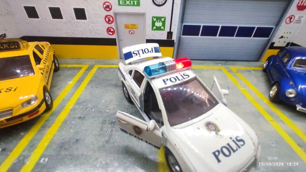 Hyundai Elantra polis arabası modeli metal diecast oyuncak araba - 2