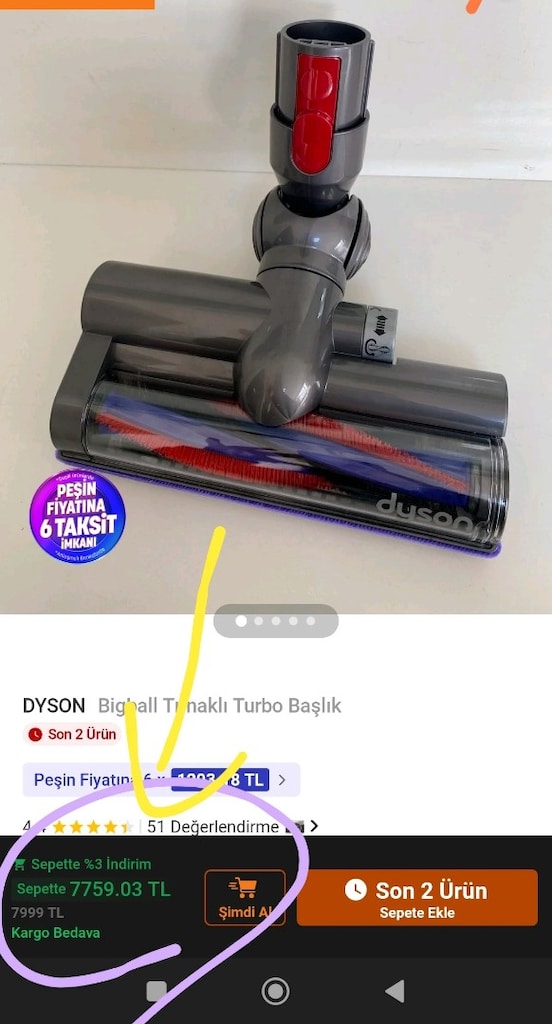 Dyson Turbo türbin başlık - 3