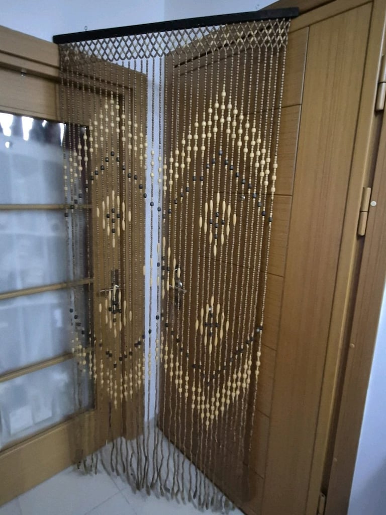 ahsap boncuk kapı perdesı - 2