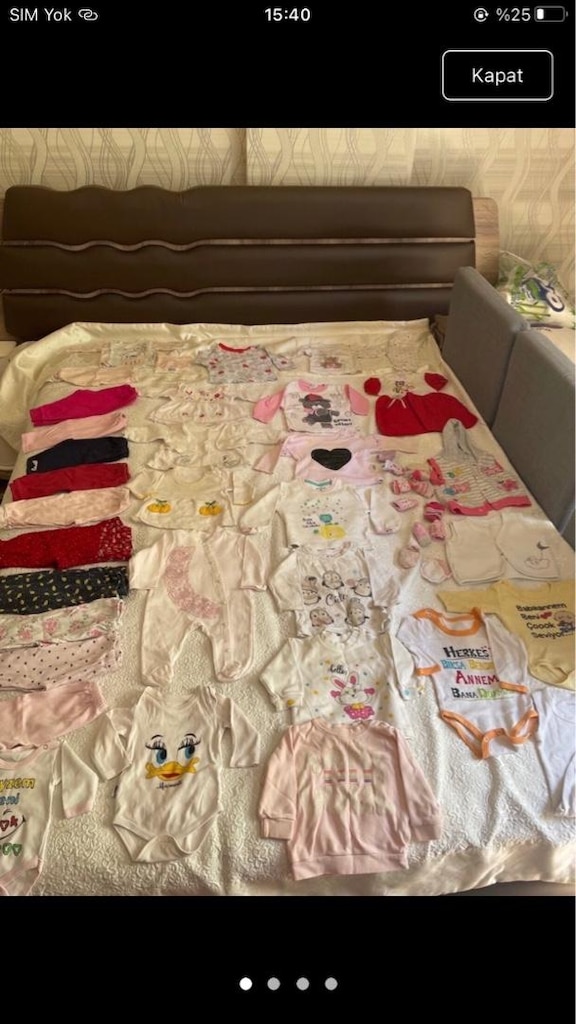yenidoğandan 6/9 aya kadar kız bebek kıyafetleri toplu satış 1000 tl - 6