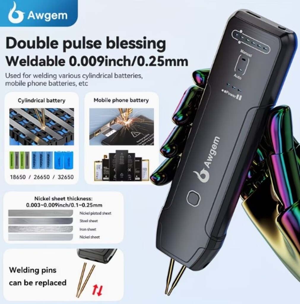 Awgem Pil Punta Kaynak Makinesi Şarjlı - 6