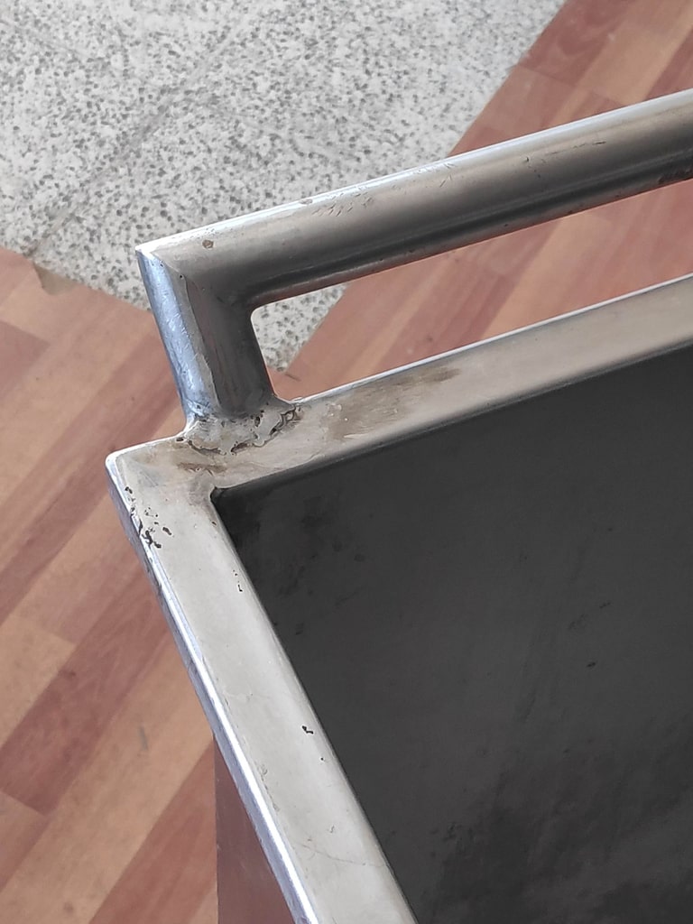 Un Arabası 60x60x80cm Krom Un Arabası Paslanmaz Un Arabası