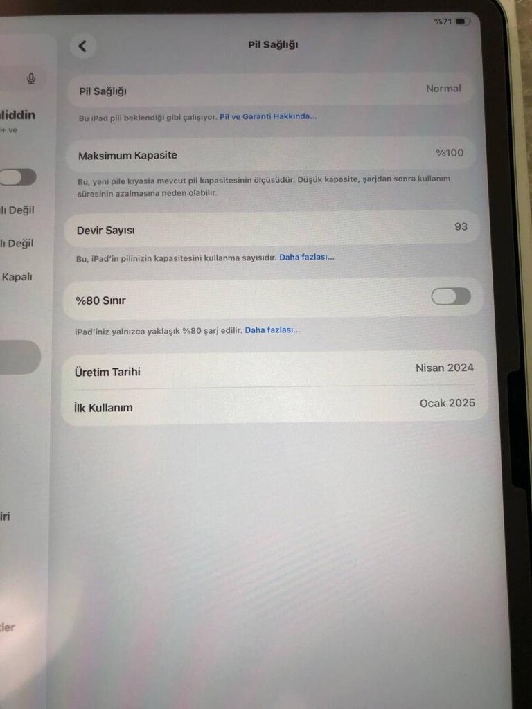 Satılık iPad Air M2 13" Cellular (eSIM) – 128 GB | 10 Ay Garantili, Sı - 6