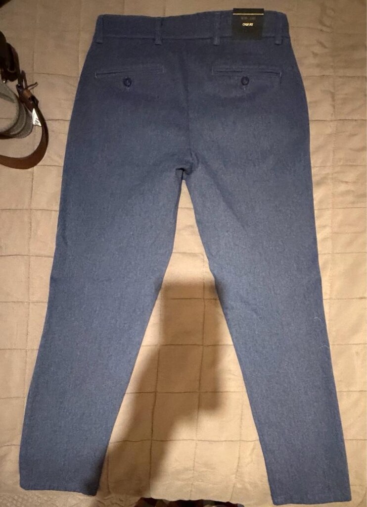 İndigo Mavi Crop Fit Erkek Pantolon - 4