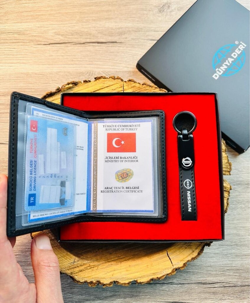 Nissan Ruhsat Kabı Cüzdanı ve Anahtarlık - 4