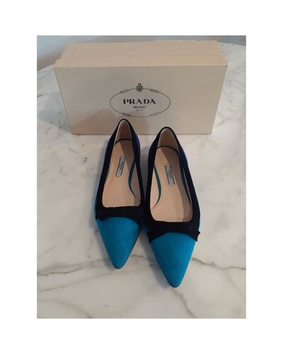 Prada - 37 Numara - Süet Deri Babet
