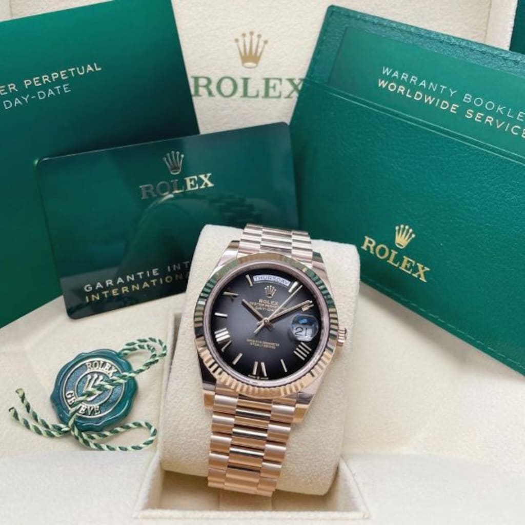 Rolex Day-Date - OMBRE SLATE / ROSE GOLD** 2026 SWISS - 11