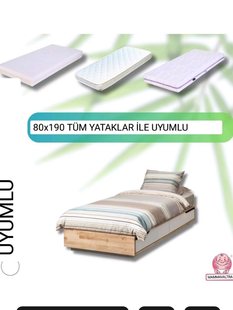 Bambu Malzeme Su Geçirmez Yatak Koruyucu 80x190x30 Tek Kişilik - 8