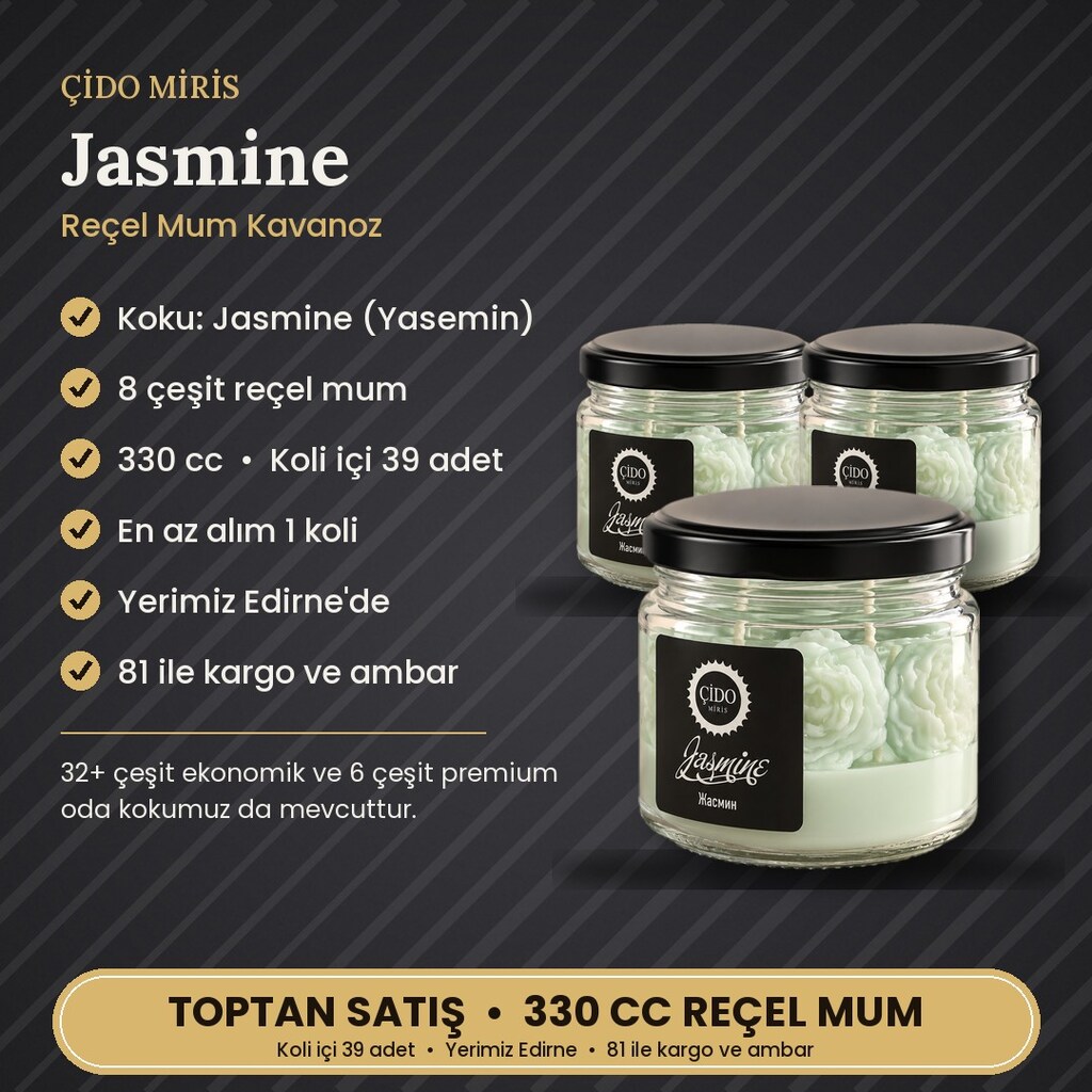 JASMINE KOKULU REÇEL MUM ÇİDO MİRİS 330CC SIFIR - 2